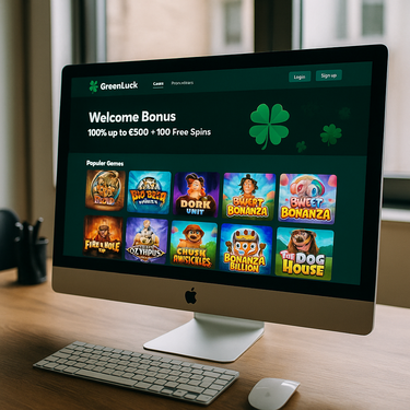 GreenLuck - Desktop Platform Design - Modern Casino Interface