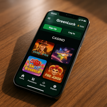 GreenLuck - Mobile Casino Platform - Responsive Gaming Experience